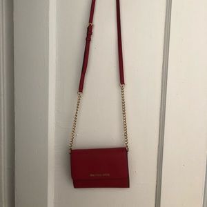 Red MICHAEL KORS crossbody bag
